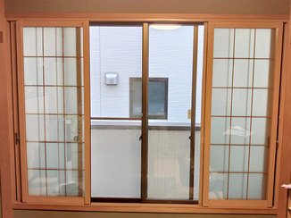 断熱リフォーム 断熱性と和の意匠性を高めた内窓